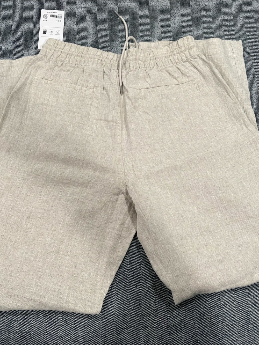 Athleta Retreat Linen High Rise Wide Leg Pant | Color: Undyed | size S - Picture 5 of 10